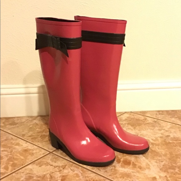 kate spade pink rain boots